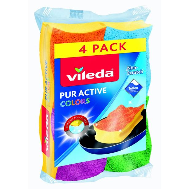 PRIPOMOČEK ZA ČIŠČENJE VILEDA PURACTIVE ČISTILEC POSODE 4/1 COLORS