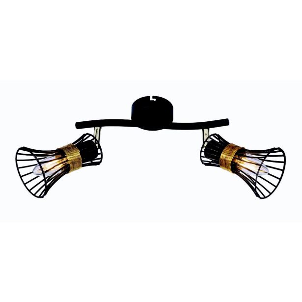 DEKORATIVNI REFLEKTOR PURRA 2XE14 ČRNA / ZLATA