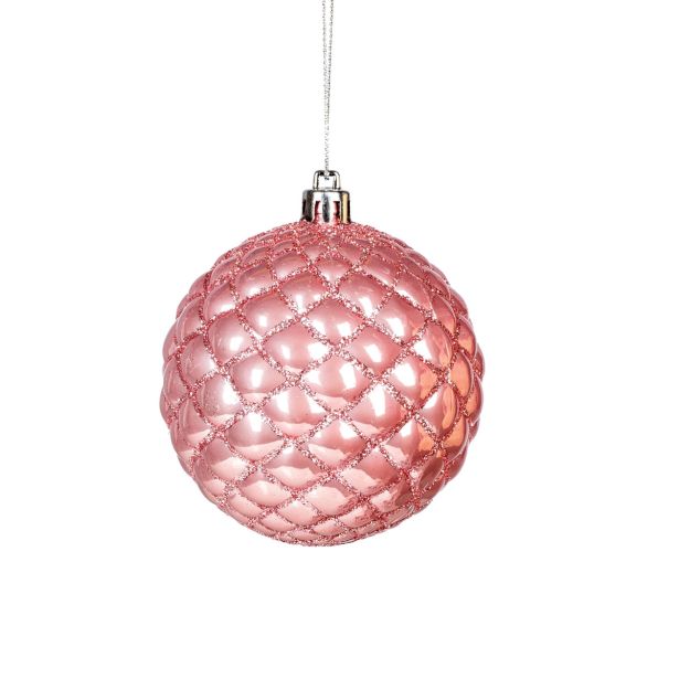 PVC BUNKA GLOSSTYLE 80 MM 9 KOS DEKORATIVNE ROZA-SRBRNE