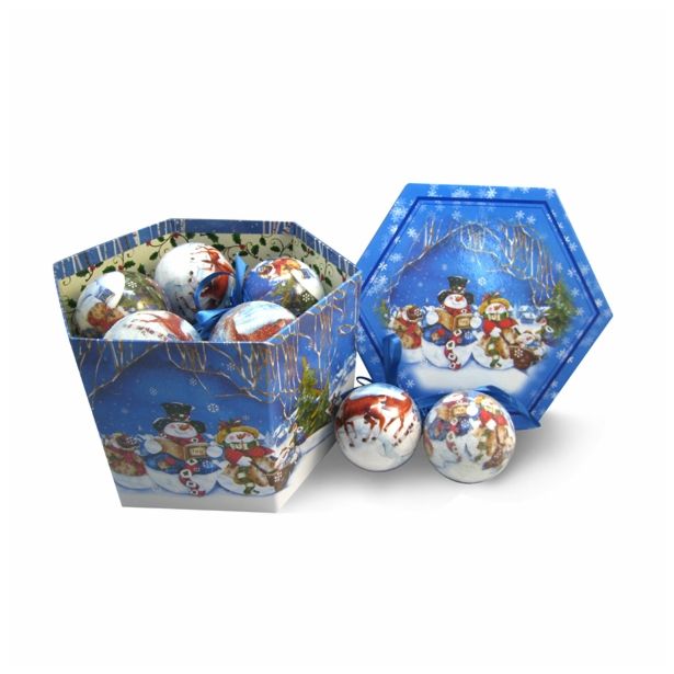 PVC BUNKA GLOSSTYLE BUNKE V ŠKATLI 14 KOS 75 MM 7POSUTIH SNEŽAKI MO.