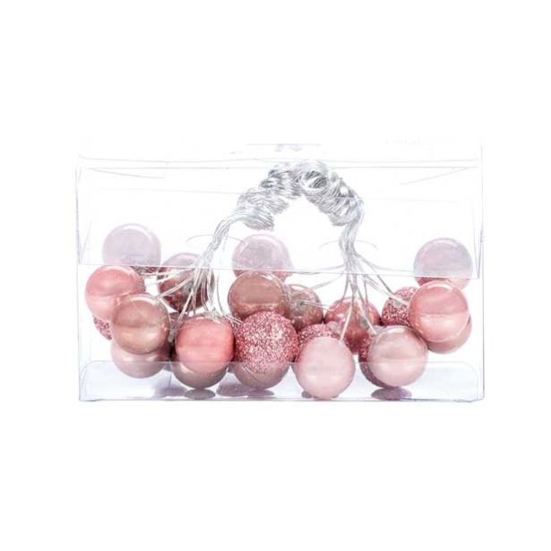 PVC BUNKA GLOSSTYLE BUNKICE NA ŽICI 2 CM 2/1 ROZA