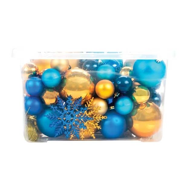 PVC BUNKA GLOSSTYLE SET 68 Z ROČKO ZLATA- MODRA BARVA, PVC ŠKATLI