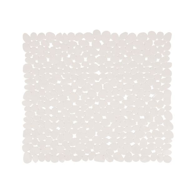 PVC KOPALNIŠKA PREPROGA MSV STONES 53X53 CM BELA