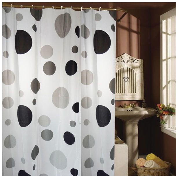 PVC KOPALNIŠKA ZAVESA MSV 180X200 RJAVI KROGI