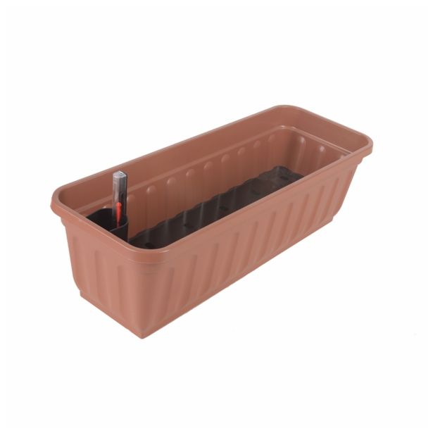 PE KORITO Z VODNO REZERVO ALPFA 100 CM TERACCOTA