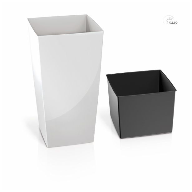 PE NOTRANJI LONEC URBI Z VLOŽKOM BELI 32.5 X 32.5 X 61