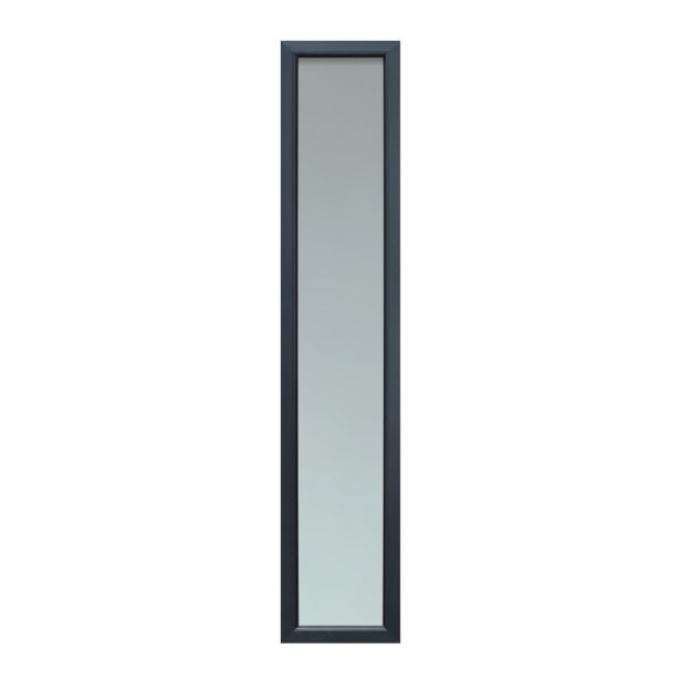 VHODNA PVC VRATA CANDO PVC OKNO STRANSKO FIKSNO 40X208 CM ANTRACIT/BELO