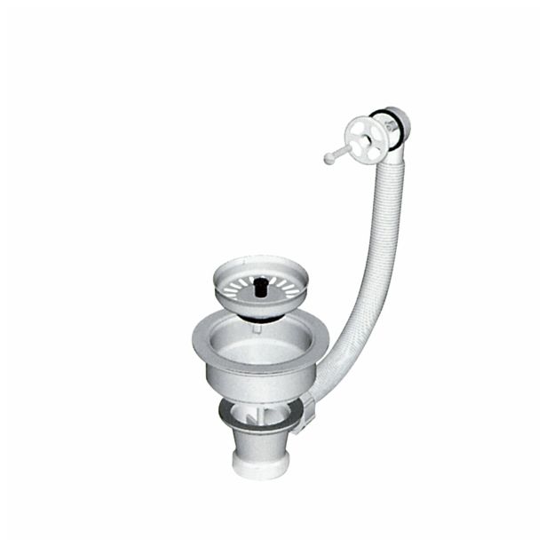 PVC SIFON ZA KORITO LIV GORNJI DEL FI 115 OKROGLI GIBLJIVI PRELIV