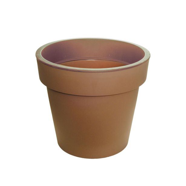 PE ZUNANJI LONEC BLUMAX MELROSE RINGO S KOLESI IN VODNO REZERVO 50CM MOCCA