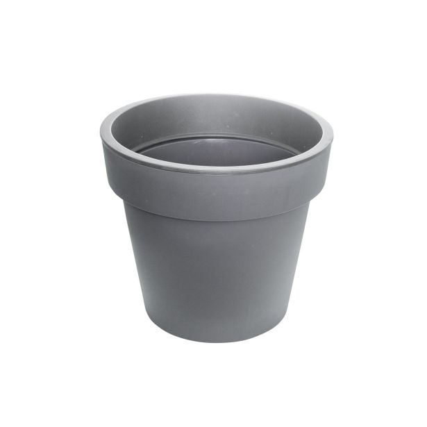 PE ZUNANJI LONEC BLUMAX MELROSE RINGO S KOLESI IN VODNO REZERVO 50CM SIV