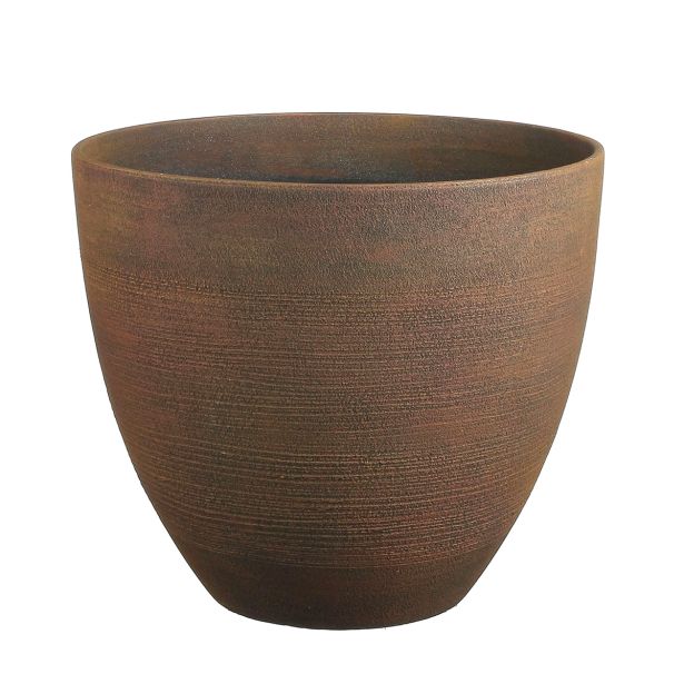 PE ZUNANJI LONEC MICA ECHO OKROGEL TEMNO RJAV V39.5XD45CM