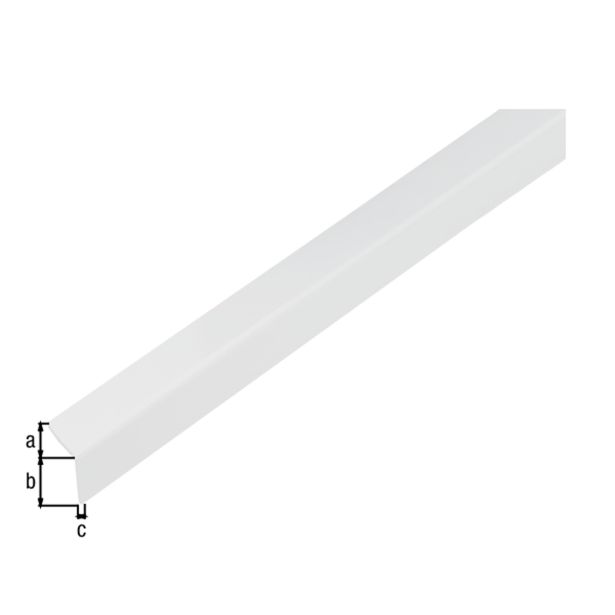 KOTNI PROFIL ALBERTS PVC, 20X20X1.5X1000 MM SAMOLEPLJIV, BEL