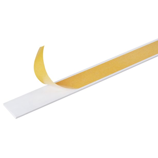 PLOSKA PALICA ALBERTS PVC, 20X2X2600 MM BELA, SAMOLEPILNA