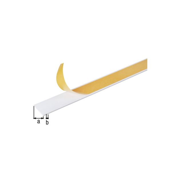 PLOSKA PALICA ALBERTS PVC, 30X3X2600 MM BELA, SAMOLEPILNA