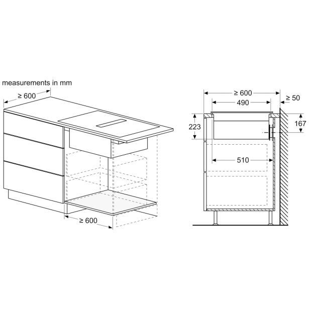 VGRADNA PLOŠČA Z NAPO BOSCH PVQ731F15E Z INTEGRIRANO NAPO