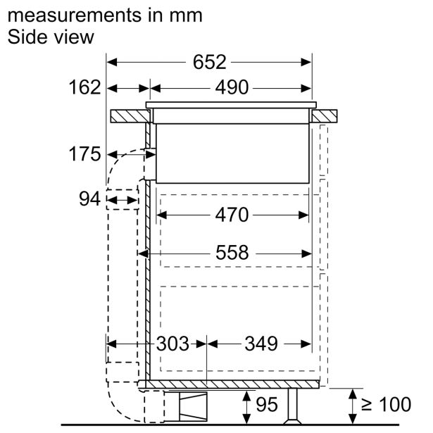 VGRADNA PLOŠČA Z NAPO BOSCH PVQ731F15E Z INTEGRIRANO NAPO