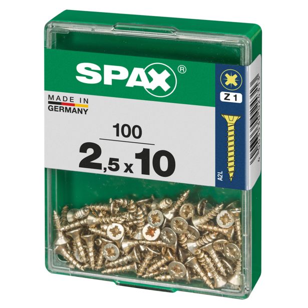 UNIVERZALNI VIJAK SPAX PZ 2.5X10 YELLOX A2G V ZAVITKU 100KOS