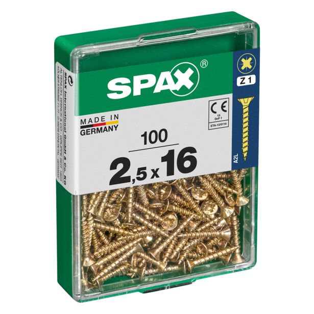 UNIVERZALNI VIJAK SPAX PZ 2.5X16 YELLOX A2G V ZAVITKU 100KOS