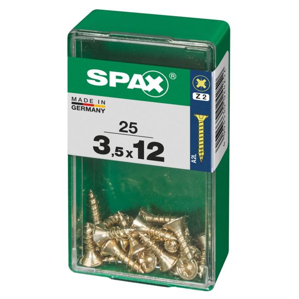 UNIVERZALNI VIJAK SPAX PZ 3.5X12 YELLOX A2G V ZAVITKU 25KOS