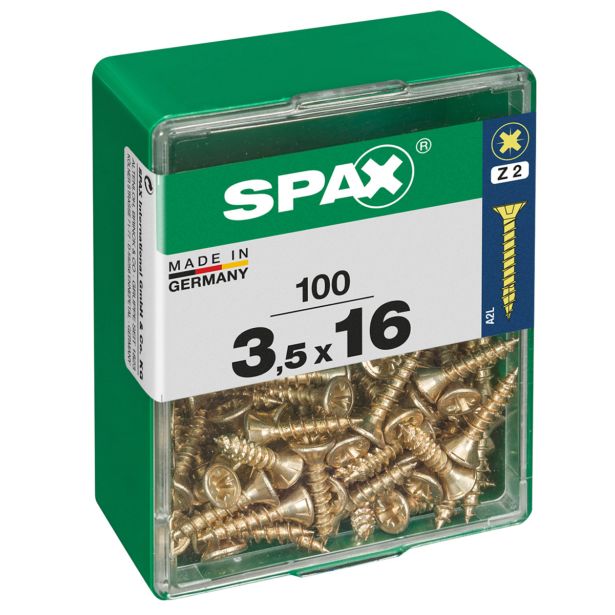 UNIVERZALNI VIJAK SPAX PZ 3.5X16 YELLOX A2G V ZAVITKU 100KOS