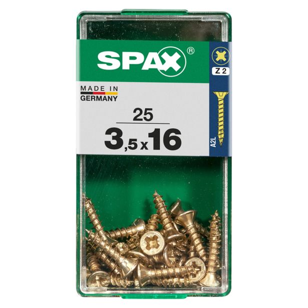 UNIVERZALNI VIJAK SPAX PZ 3.5X16 YELLOX A2G V ZAVITKU 25KOS