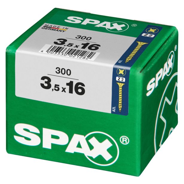 UNIVERZALNI VIJAK SPAX PZ 3.5X16 YELLOX A2G V ZAVITKU 300KOS