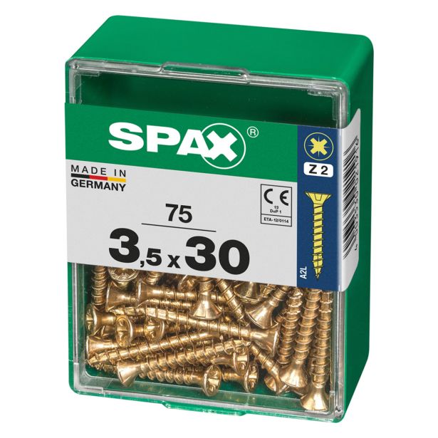 UNIVERZALNI VIJAK SPAX PZ 3.5X30 YELLOX A2G V ZAVITKU 75KOS
