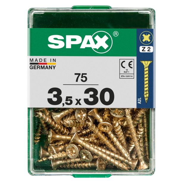 UNIVERZALNI VIJAK SPAX PZ 3.5X30 YELLOX A2G V ZAVITKU 75KOS