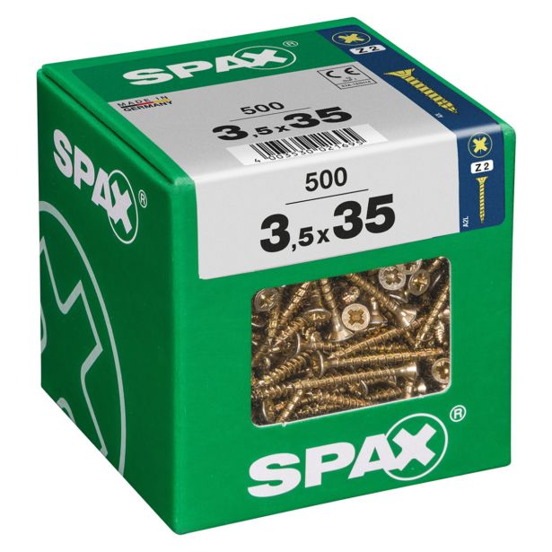 UNIVERZALNI VIJAK SPAX PZ 3.5X35 YELLOX A2G V ZAVITKU 500 KOS