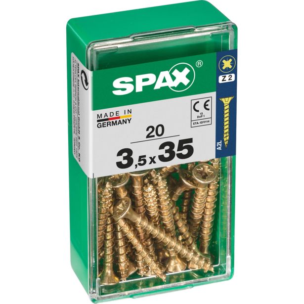 UNIVERZALNI VIJAK SPAX PZ 3.5X35 YELLOX A2G V ZAVITKU 20KOS