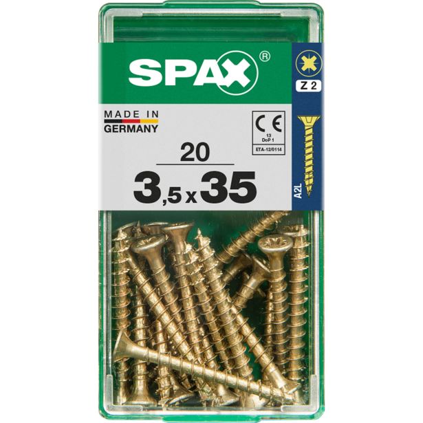 UNIVERZALNI VIJAK SPAX PZ 3.5X35 YELLOX A2G V ZAVITKU 20KOS