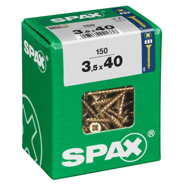 UNIVERZALNI VIJAK SPAX PZ 3.5X40 YELLOX A2G V ZAVITKU 150KOS