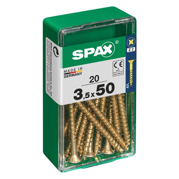 UNIVERZALNI VIJAK SPAX PZ 3.5X50 YELLOX A2G V ZAVITKU 20KOS