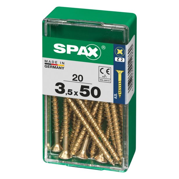 UNIVERZALNI VIJAK SPAX PZ 3.5X50 YELLOX A2G V ZAVITKU 20KOS