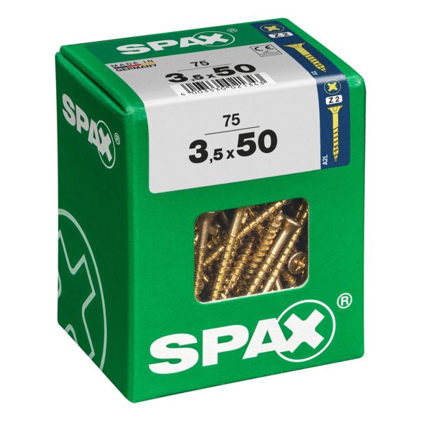 UNIVERZALNI VIJAK SPAX PZ 3.5X50 YELLOX A2G V ZAVITKU 75KOS