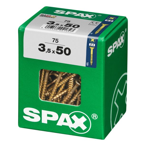 UNIVERZALNI VIJAK SPAX PZ 3.5X50 YELLOX A2G V ZAVITKU 75KOS