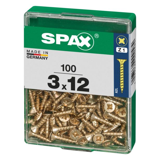 UNIVERZALNI VIJAK SPAX PZ 3X12 YELLOX A2G V ZAVITKU 100KOS
