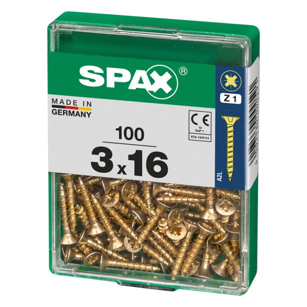 UNIVERZALNI VIJAK SPAX PZ 3X16 YELLOX A2G V ZAVITKU 100KOS