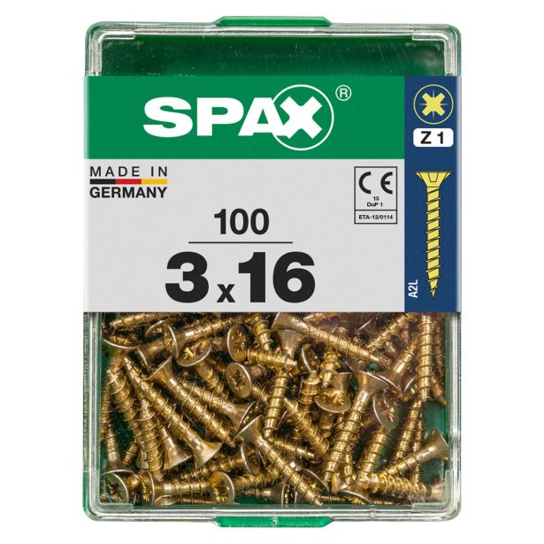 UNIVERZALNI VIJAK SPAX PZ 3X16 YELLOX A2G V ZAVITKU 100KOS