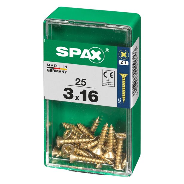 UNIVERZALNI VIJAK SPAX PZ 3X16 YELLOX A2G V ZAVITKU 25KOS