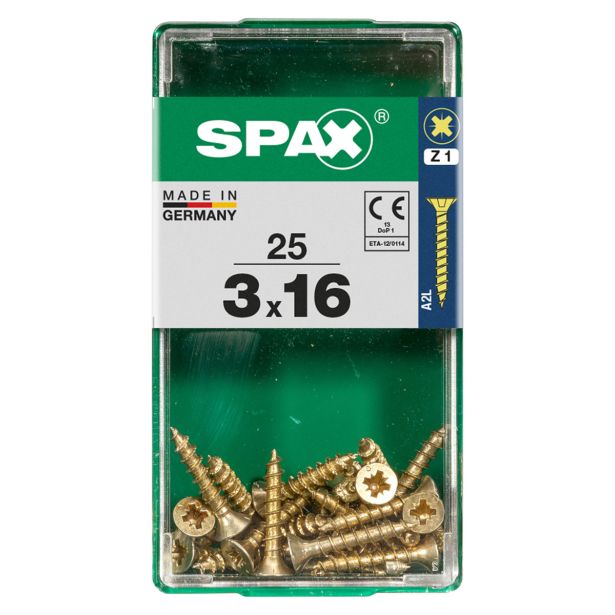 UNIVERZALNI VIJAK SPAX PZ 3X16 YELLOX A2G V ZAVITKU 25KOS