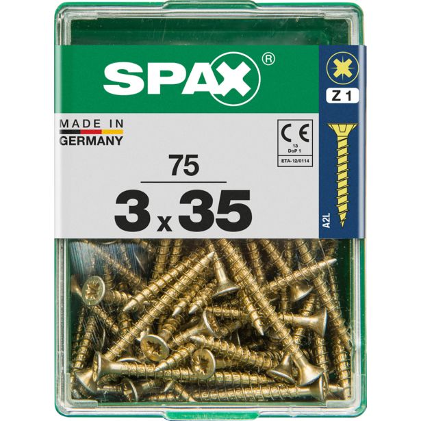 UNIVERZALNI VIJAK SPAX PZ 3X35 YELLOX A2G V ZAVITKU 75KOS