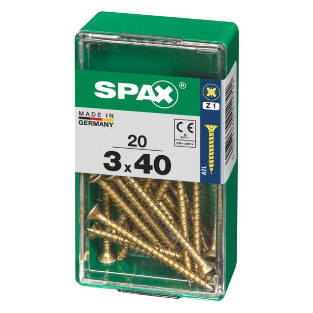 UNIVERZALNI VIJAK SPAX PZ 3X40 YELLOX A2G V ZAVITKU 20KOS