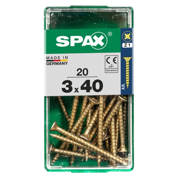 UNIVERZALNI VIJAK SPAX PZ 3X40 YELLOX A2G V ZAVITKU 20KOS