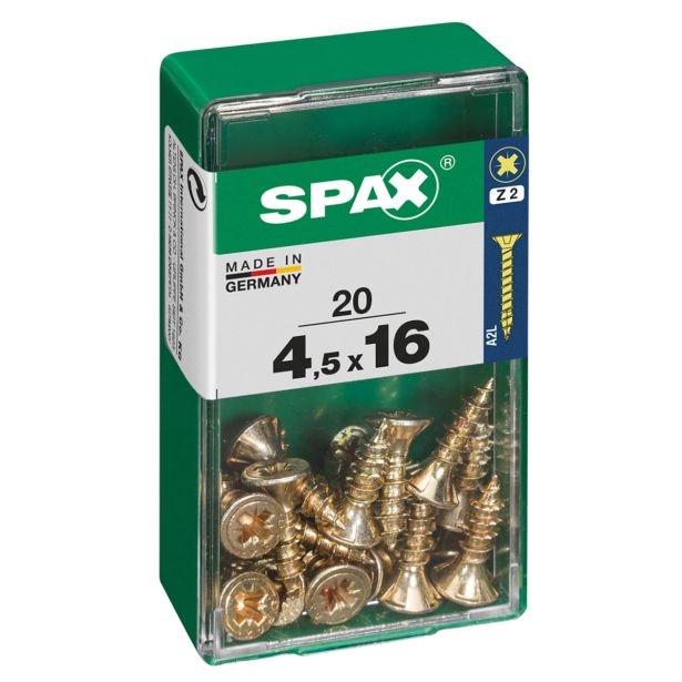 UNIVERZALNI VIJAK SPAX PZ 4.5X16 YELLOX A2G V ZAVITKU 20KOS