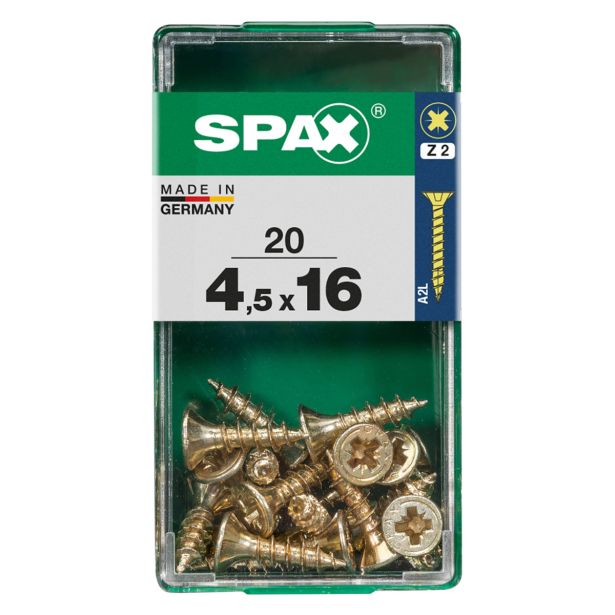 UNIVERZALNI VIJAK SPAX PZ 4.5X16 YELLOX A2G V ZAVITKU 20KOS