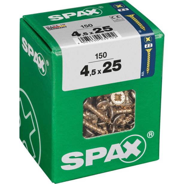 UNIVERZALNI VIJAK SPAX PZ 4.5X25 YELLOX A2G V ZAVITKU 150 KOS