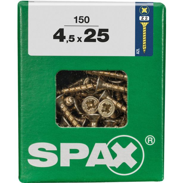 UNIVERZALNI VIJAK SPAX PZ 4.5X25 YELLOX A2G V ZAVITKU 150 KOS