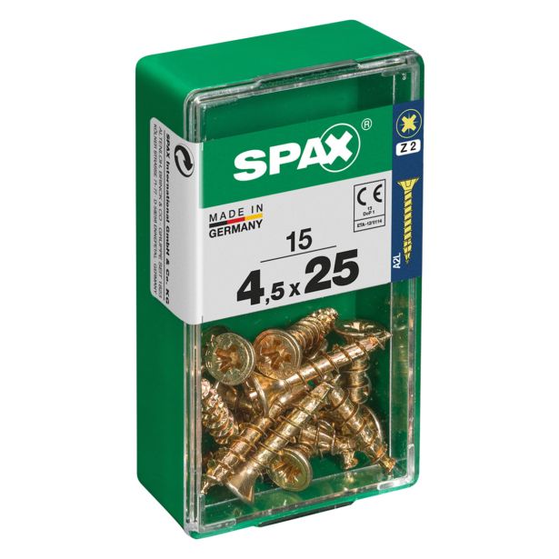 UNIVERZALNI VIJAK SPAX PZ 4.5X25 YELLOX A2G V ZAVITKU 15KOS