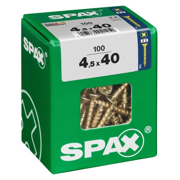 UNIVERZALNI VIJAK SPAX PZ 4.5X40 YELLOX A2G V ZAVITKU 100 KOS